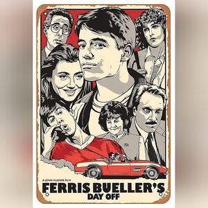 Ferris Bueller's Day Off Movie  Aluminum Decorative Sign
